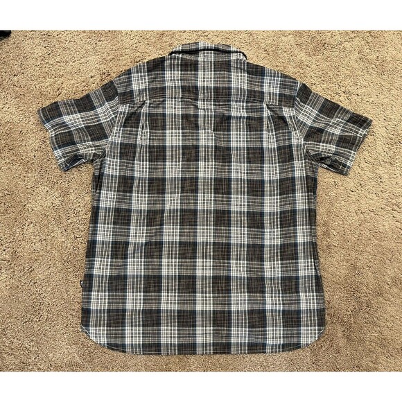 THE NORTH FACE Plaid Striped Nylon Short Sleeve Button Shirt Men’s Size XL - Picture 8 of 12